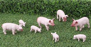 1:32 Pigs & Piglets 8Pcs - Image 2