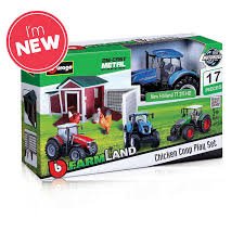1:43 Farmland Playset Chicken Coop W/ New Holland Tractor
