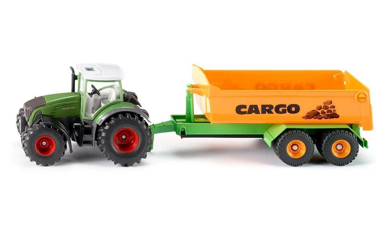 Siku 1:50 FENDT TRACTOR WITH HOOKLIFT TRAILER & CARRIAGE