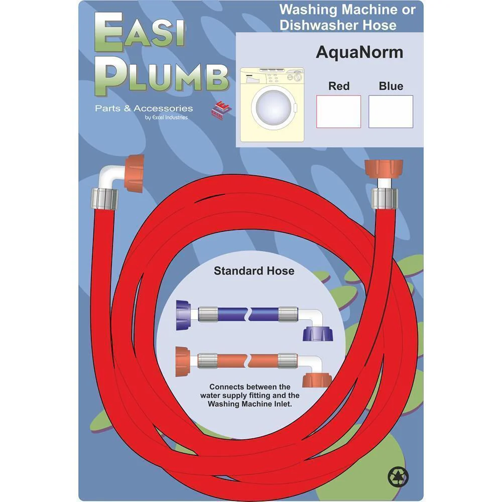 1.5M Aqua Normin Red Appliance Hose EP15WMHR - Image 2