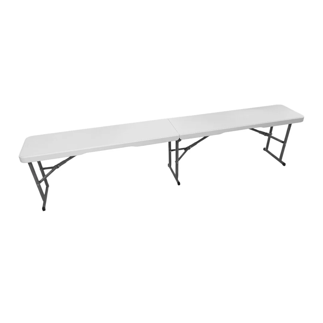 1.8M Folding Seating Bench – White - Image 2
