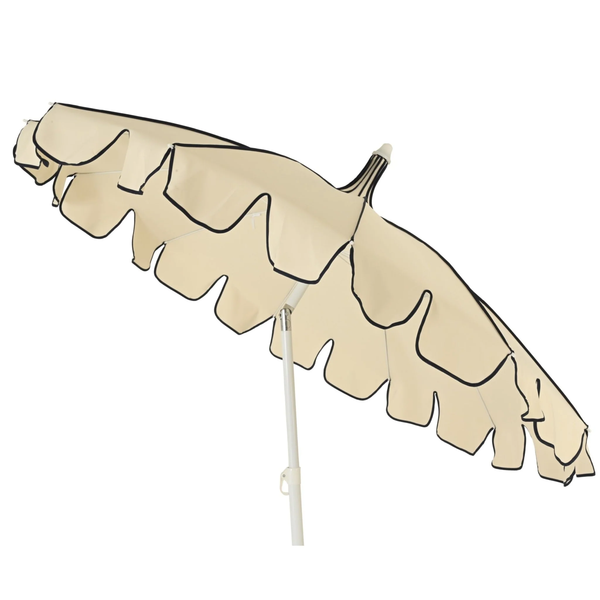 1.95m Cream/Blue Parasol with Adjustable Tilt - Image 3