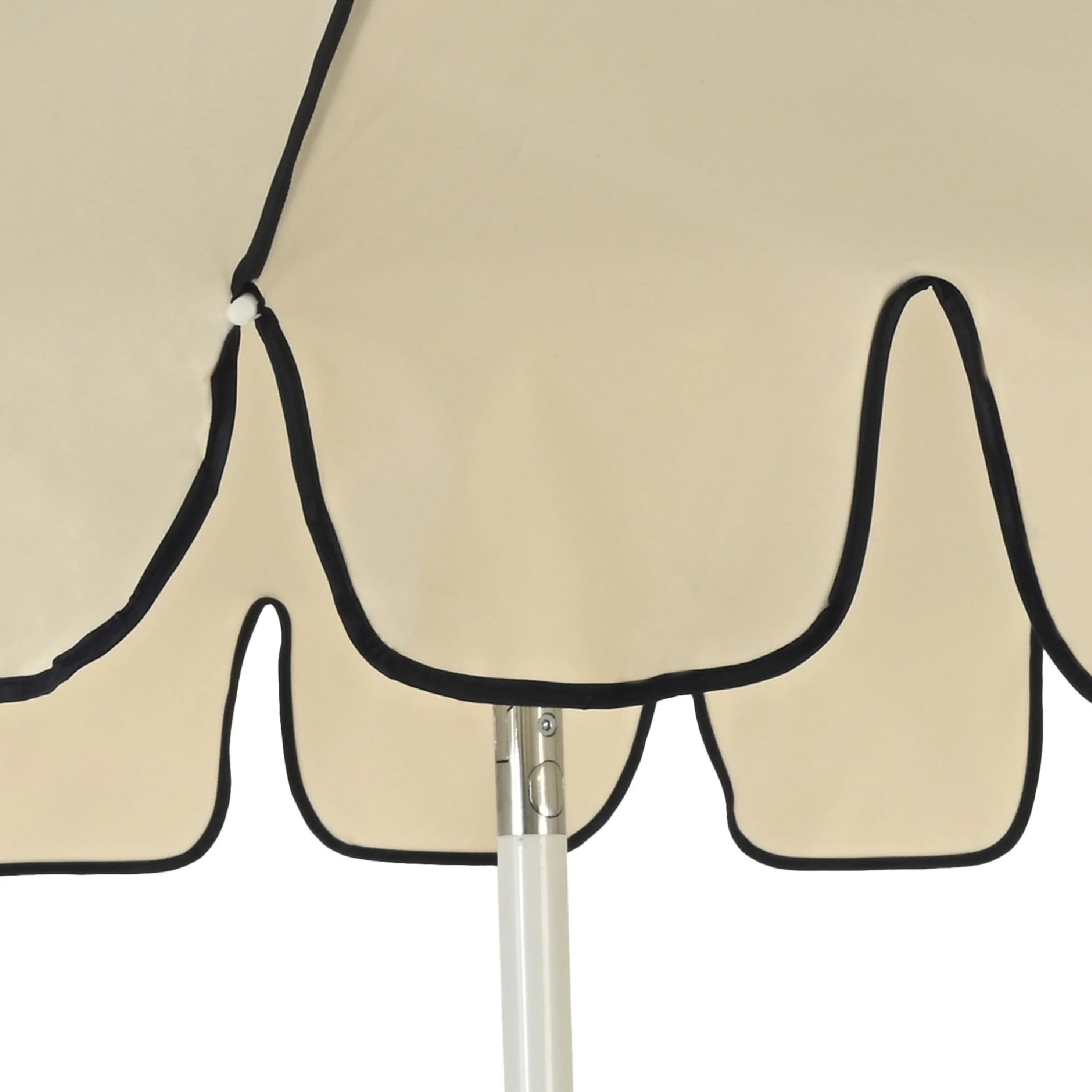 1.95m Cream/Blue Parasol with Adjustable Tilt - Image 6