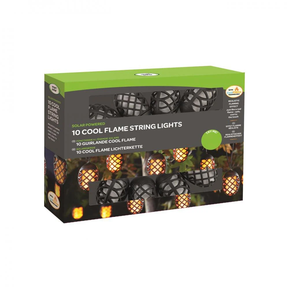 10 Cool Flame Solar String Lights - Image 2