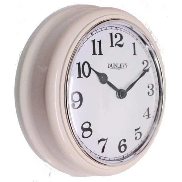 10" Deep Plastic Wall Clock - Cream - Image 2