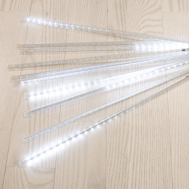 10 Piece LED Meteor Shower String Lights Mains Operated - Image 5