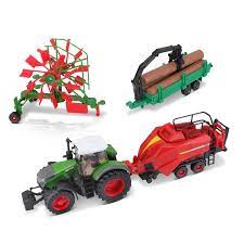 10Cm Fendt Farm Tractor With 3 Trailers