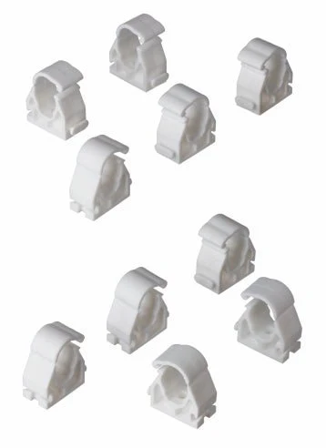 10Pk 1/2In White Hinged Pipe Clips EP15PICC - Image 3