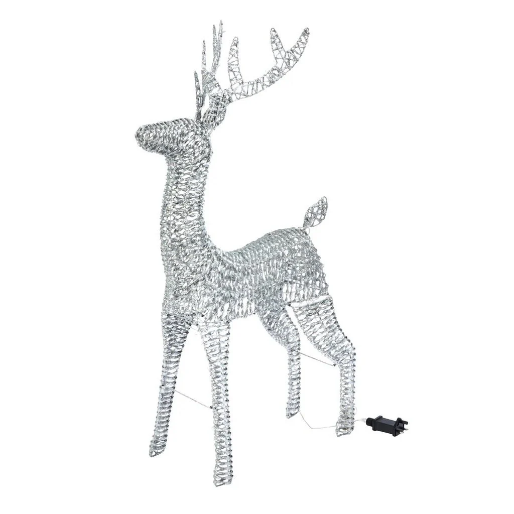 115cm GlitterTwist Reindeer - Silver