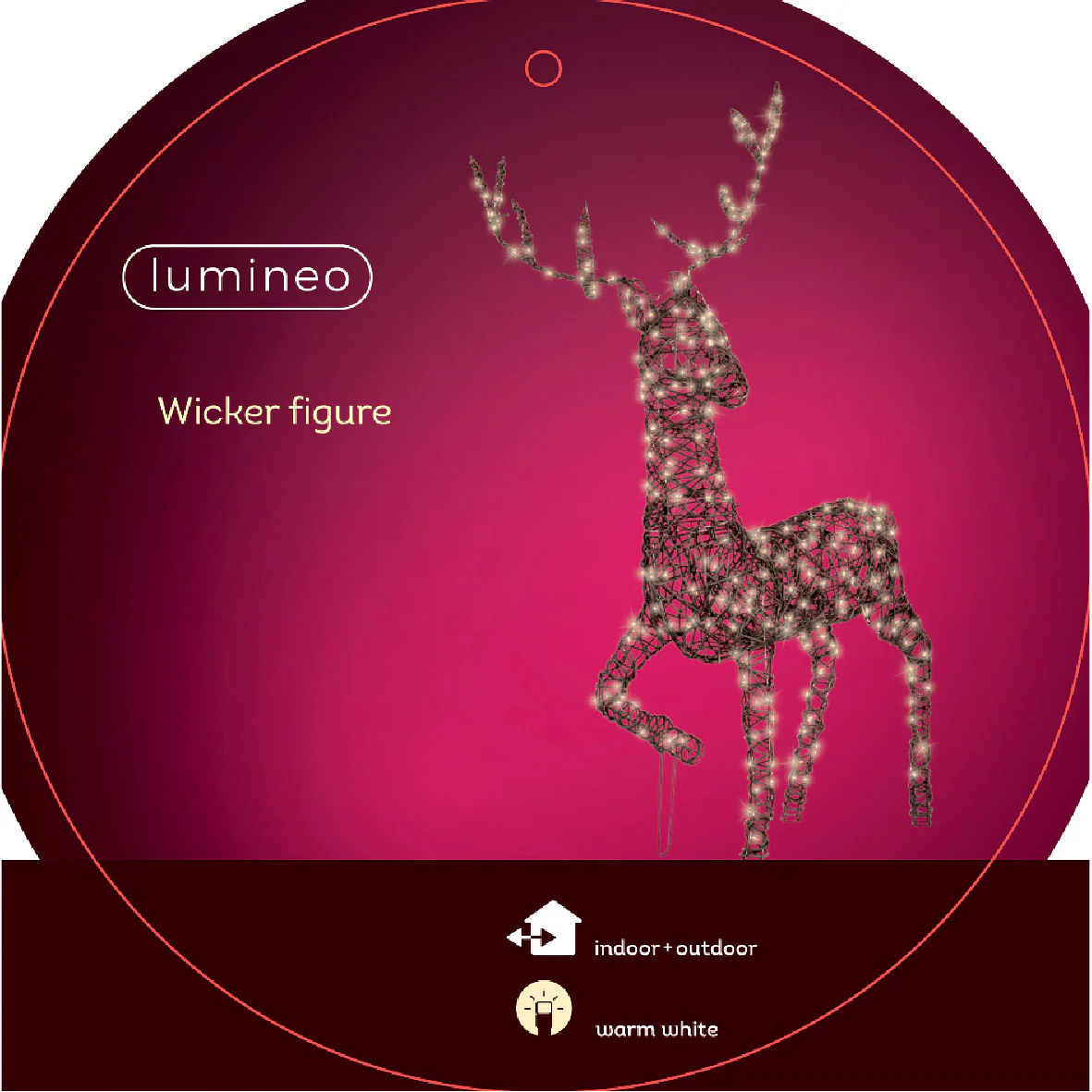 124cm Micro LED Wicker Reindeer with 360 Warm White Lights - Image 3