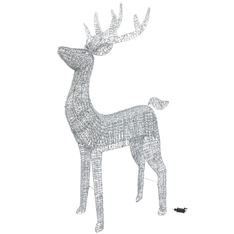 140cm GlitterTwist Reindeer - Silver
