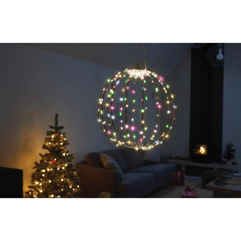 144 Led Twinkle Orb | Multi | Coloured 30Cm