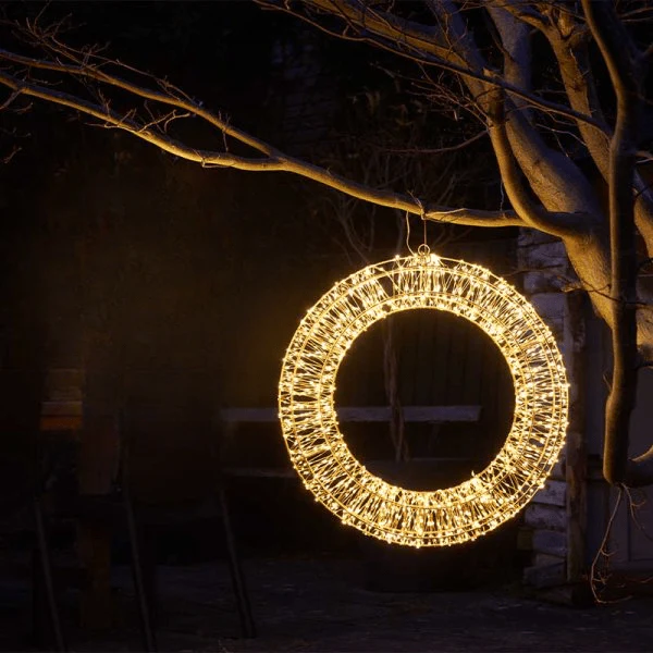 1440 LED Galaxy Wreath 50cm - Warm White, Low Voltage