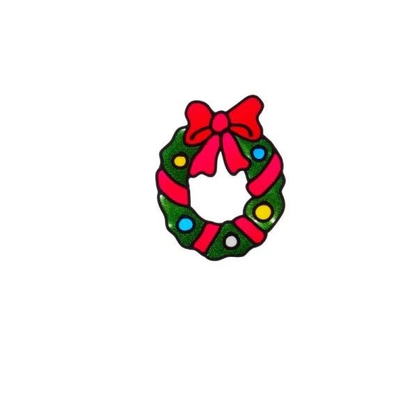 15cm Wreath Window Sticker