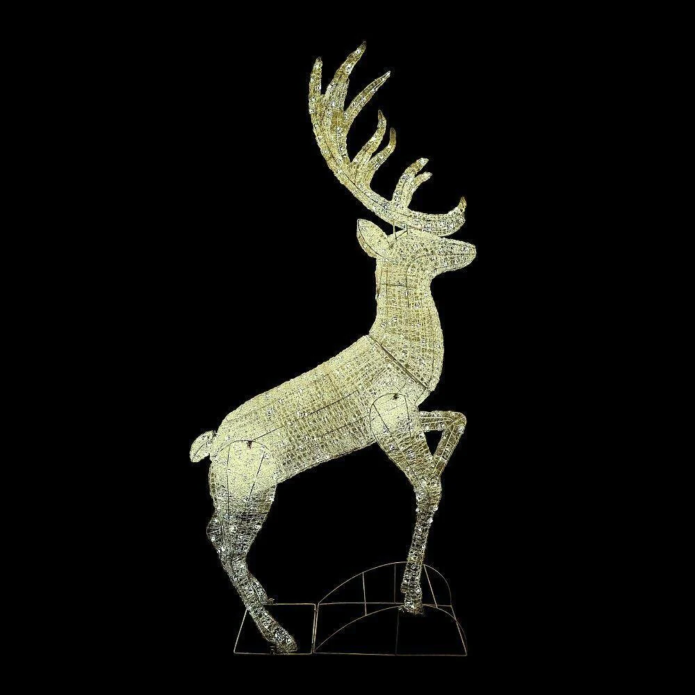 2.25m Warm White 1000 LED Soft Acrylic Standing Reindeer
