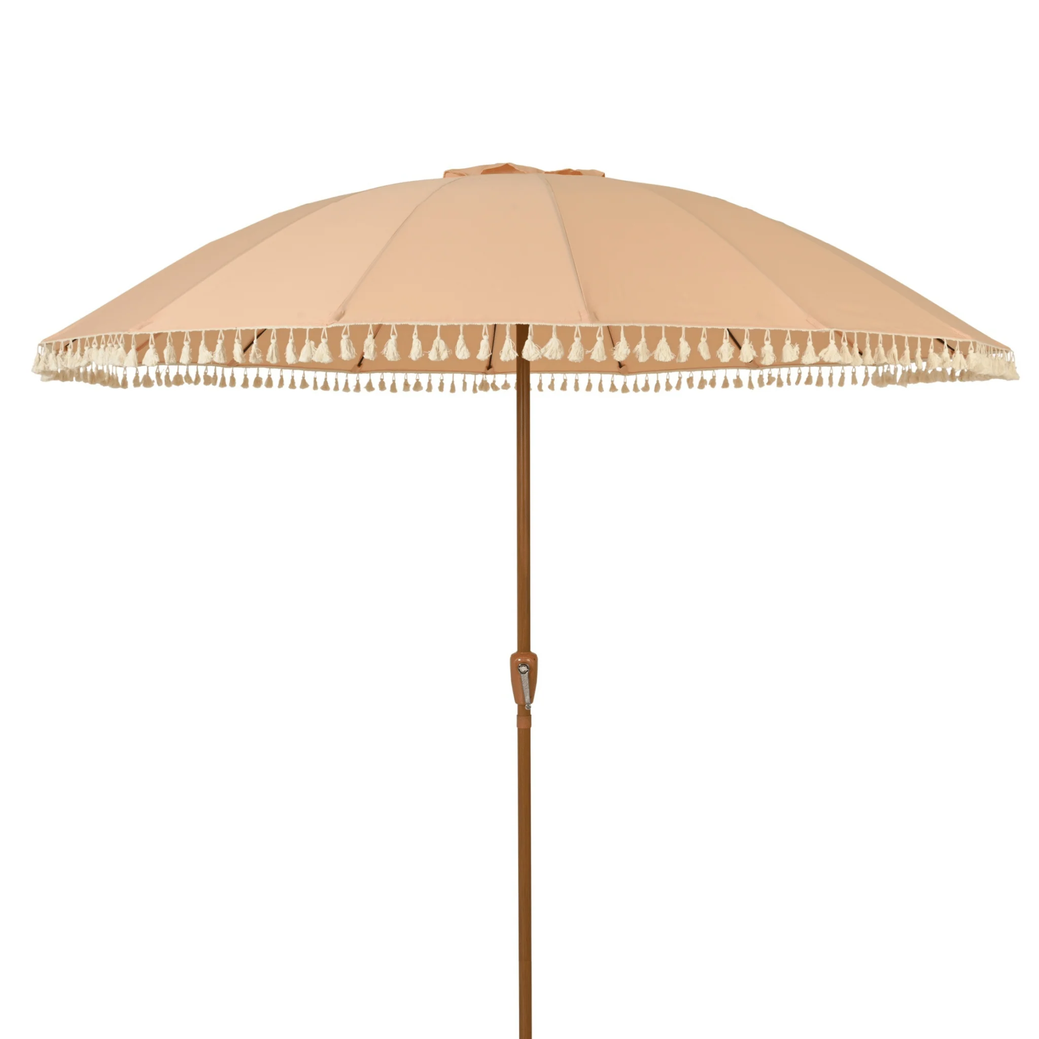 2.5m Peach Parasol with Tassels
