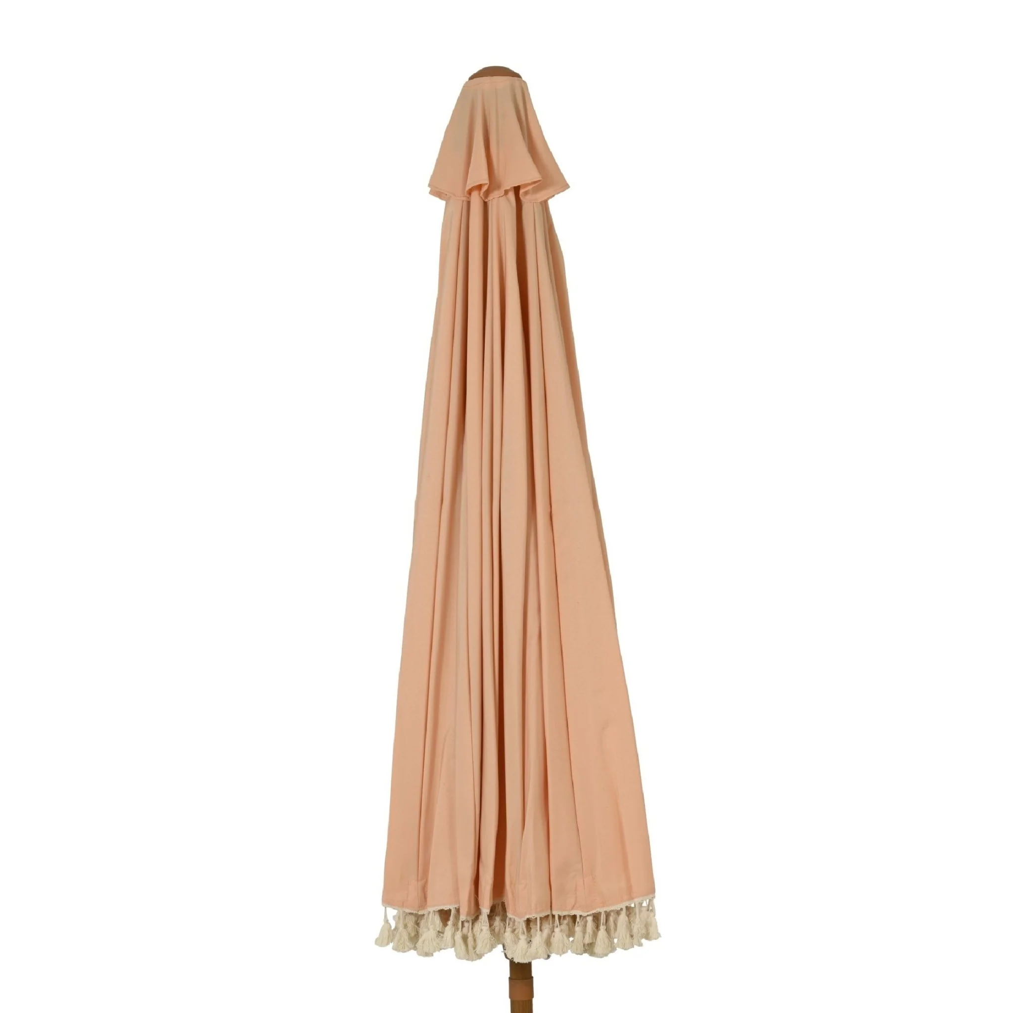 2.5m Peach Parasol with Tassels - Image 3