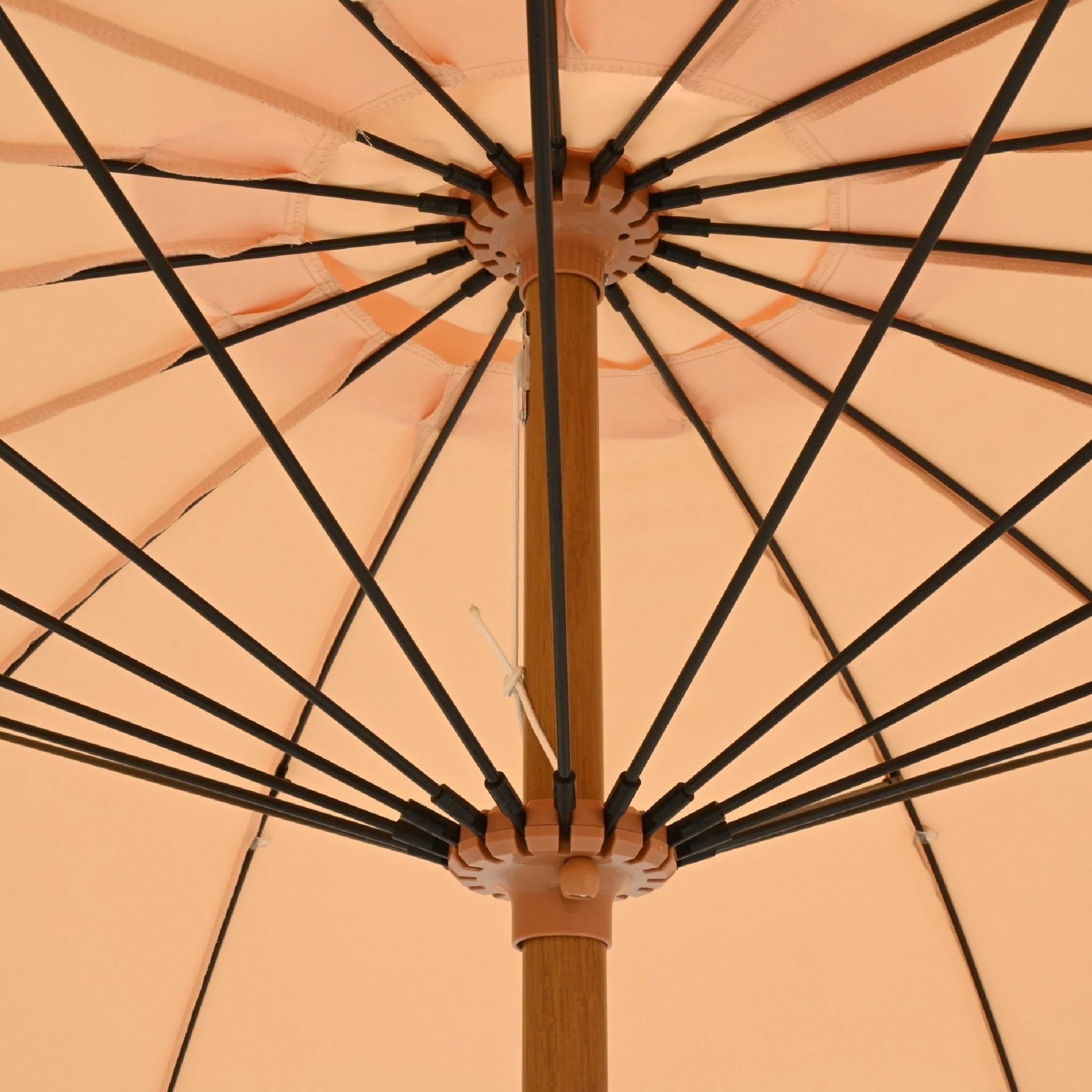 2.5m Peach Parasol with Tassels - Image 6