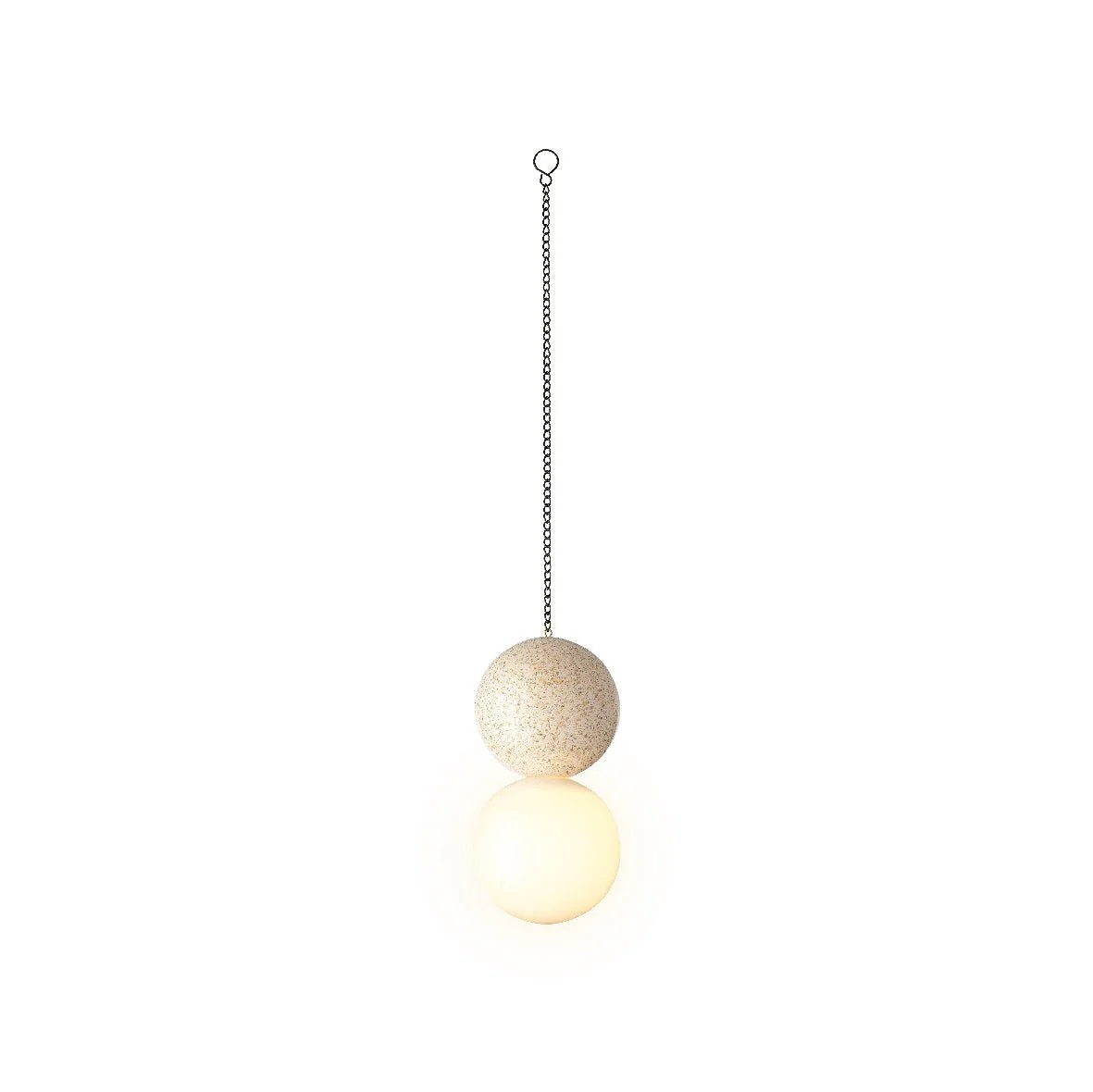 20x10cm Terracotta Polyresin Solar Hanging Light - Image 2