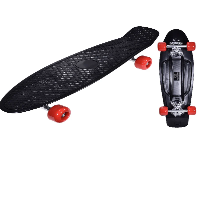 22.5In X 6In Retro Skateboard Black