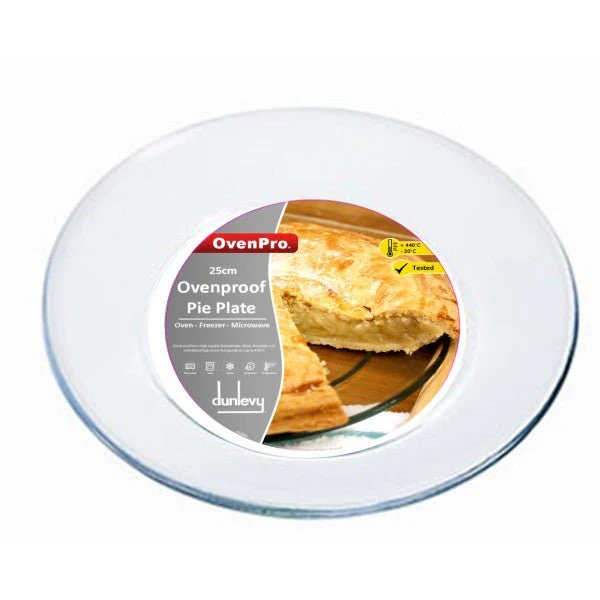 25cm OvenPro Ovenproof Glass Pie Plate