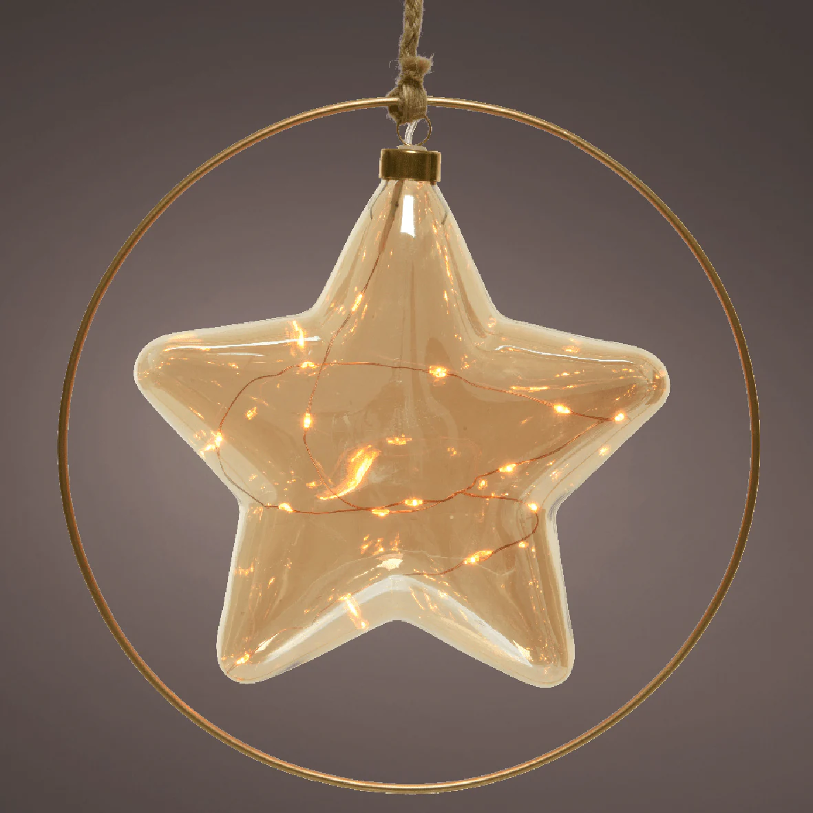 26cm Battery Operated Amber/Classic LED Star
