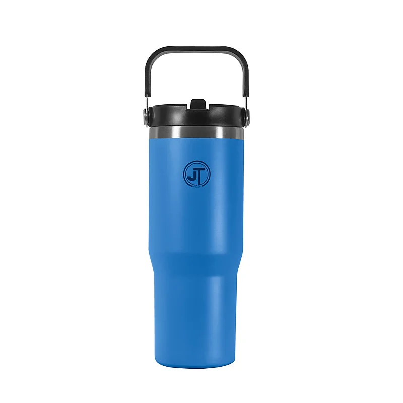 30oz Double Wall Vacuum Mug With Carry Handle Blue