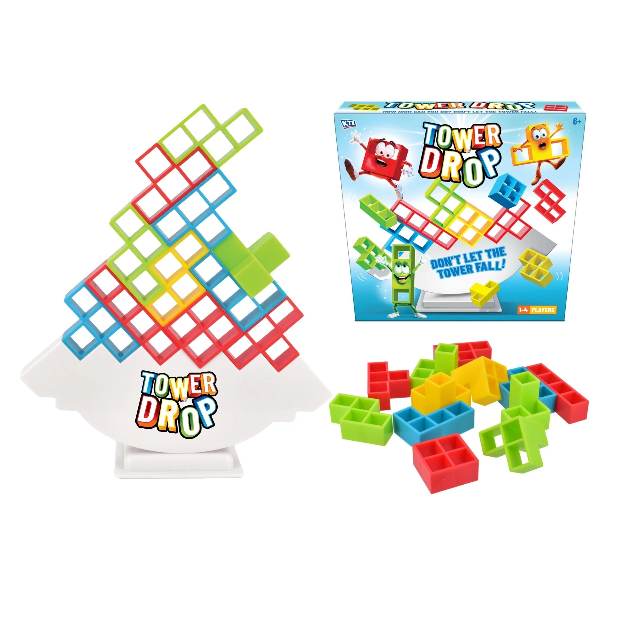 32pc Tower Drop Game In Colour Box