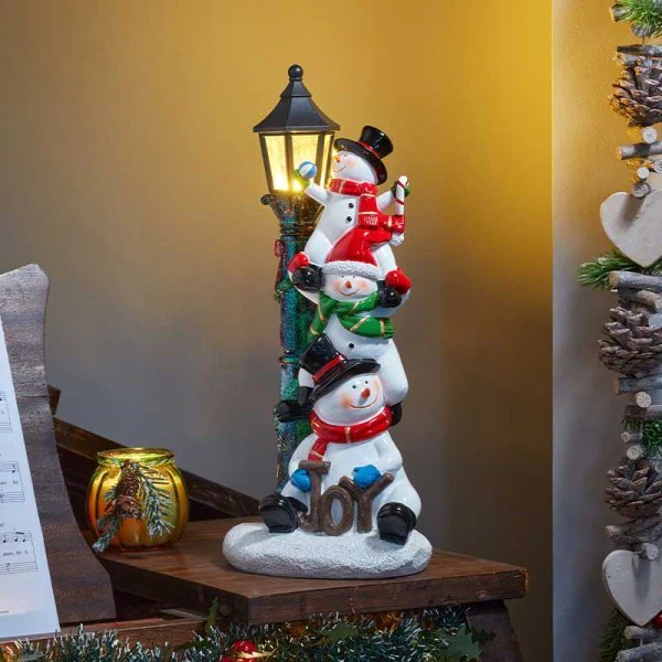 38cm Lamp Light Snowmen Battery Operated