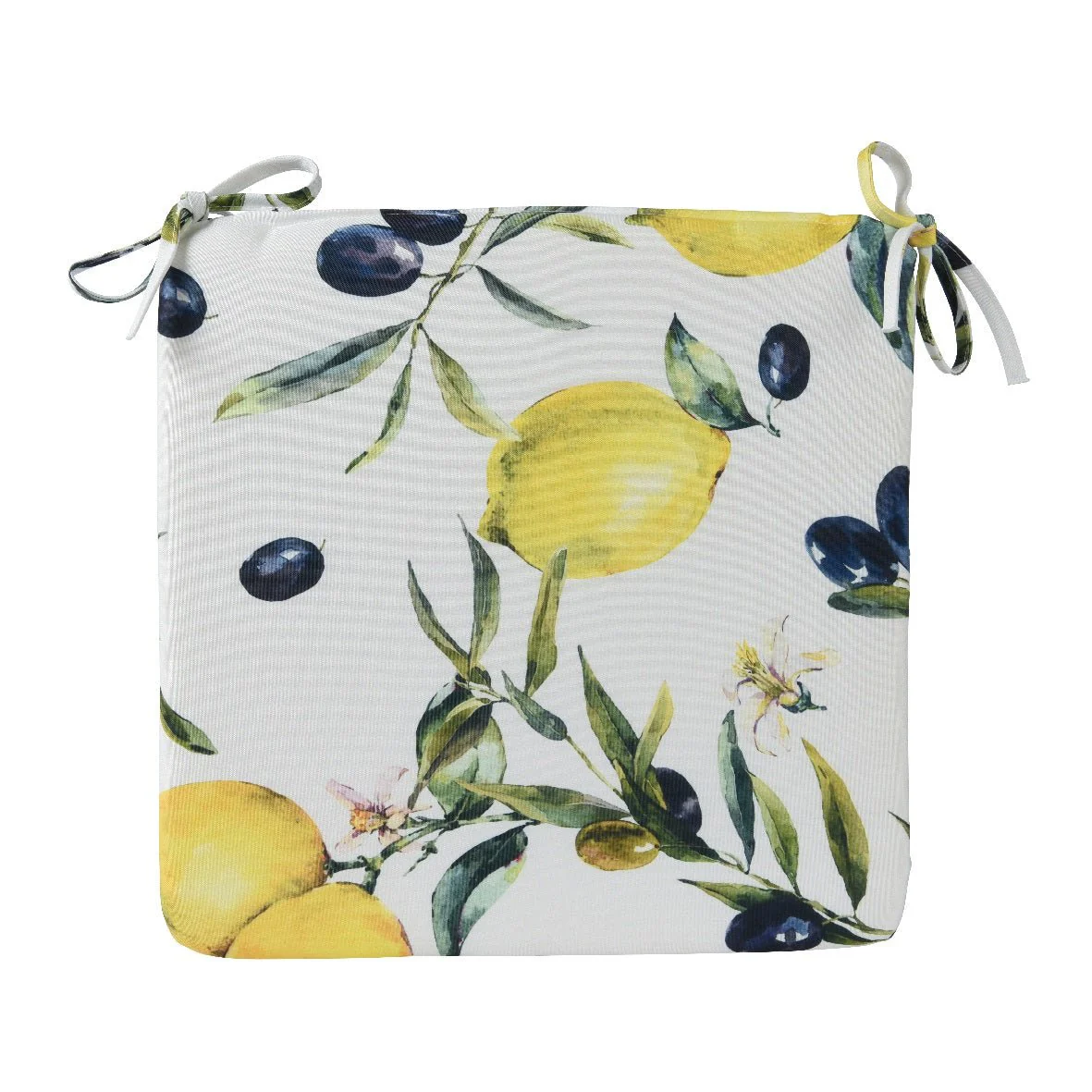40x40cm Recycled Lemon Print Outdoor Seat Pad