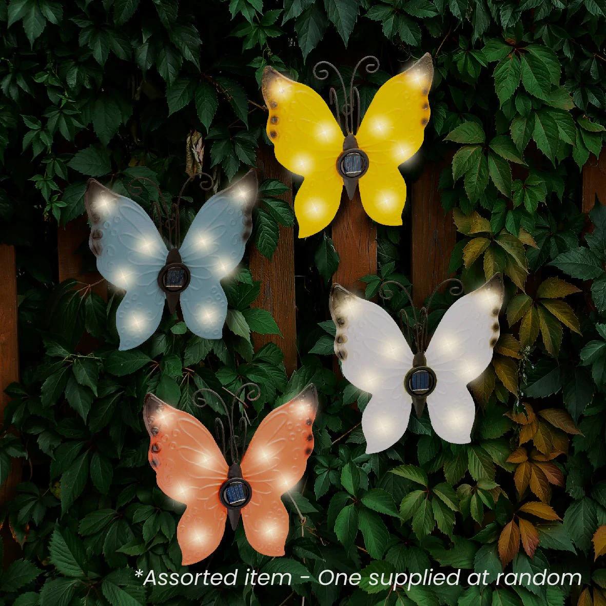 4cm Metal Solar Butterfly Assorted - One Supplied*
