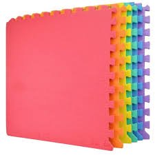 4Pk Eva Puzzle Mat Asst Colours 24" X 24"