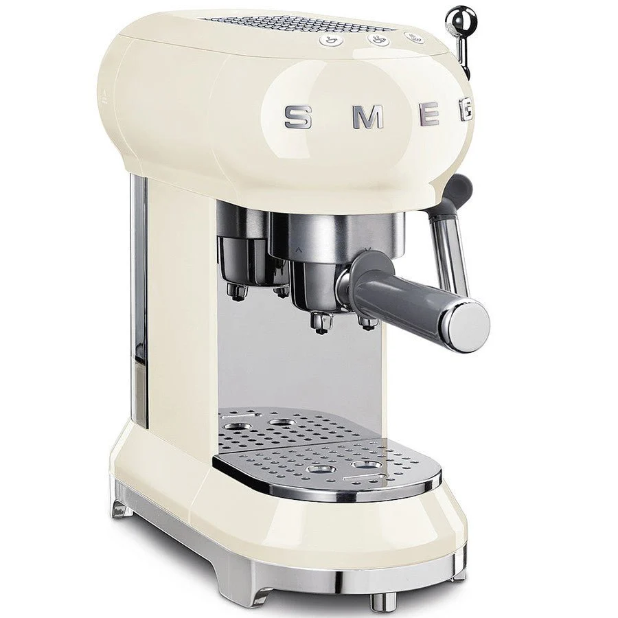 50'S Espresso Pump Coffee Machine - Cream