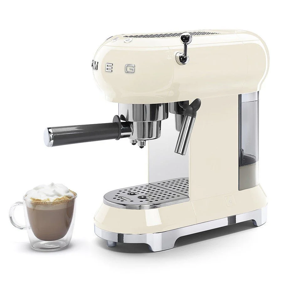 50'S Espresso Pump Coffee Machine - Cream - Image 4
