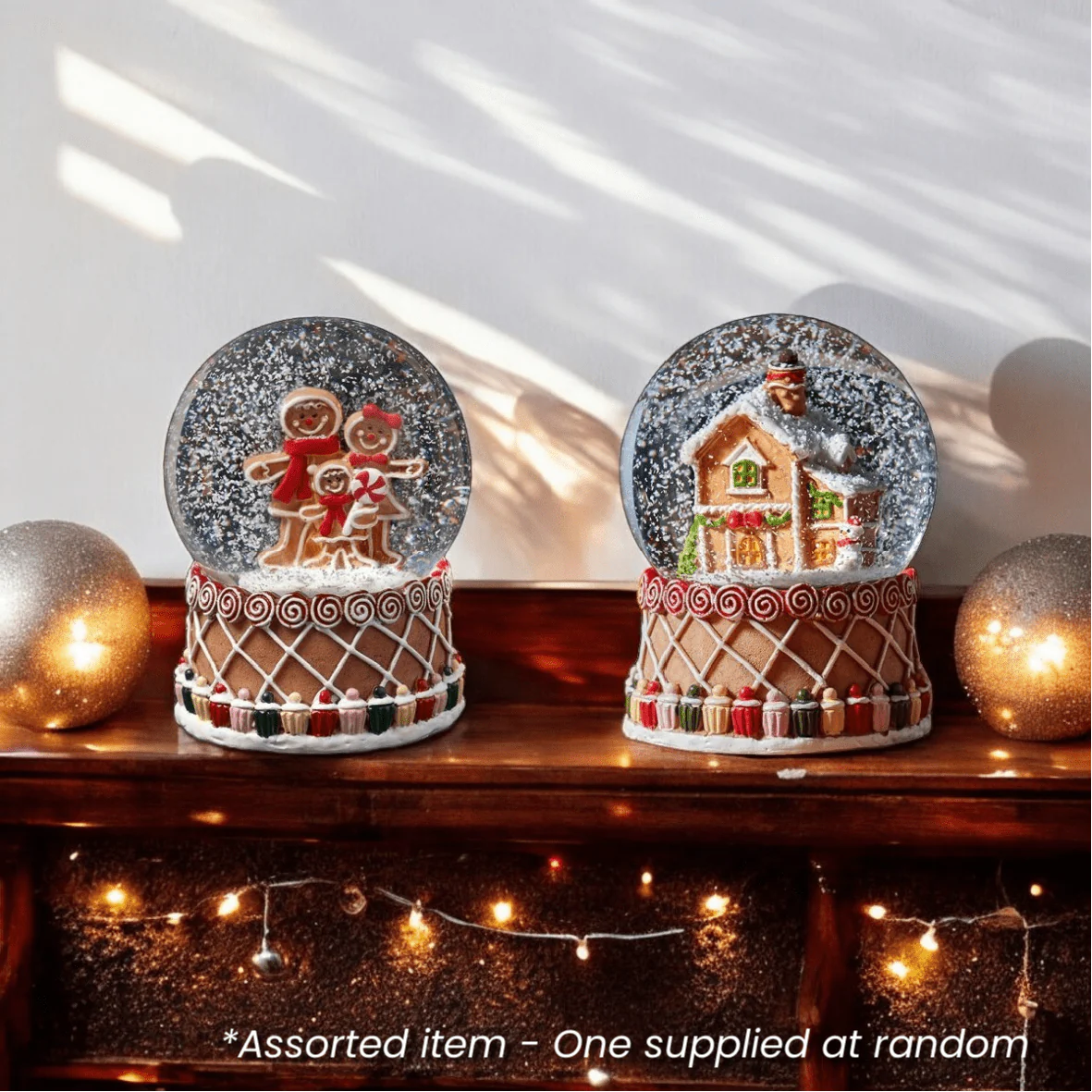 6cm Gingerbread SnowSphere - One Supplied*