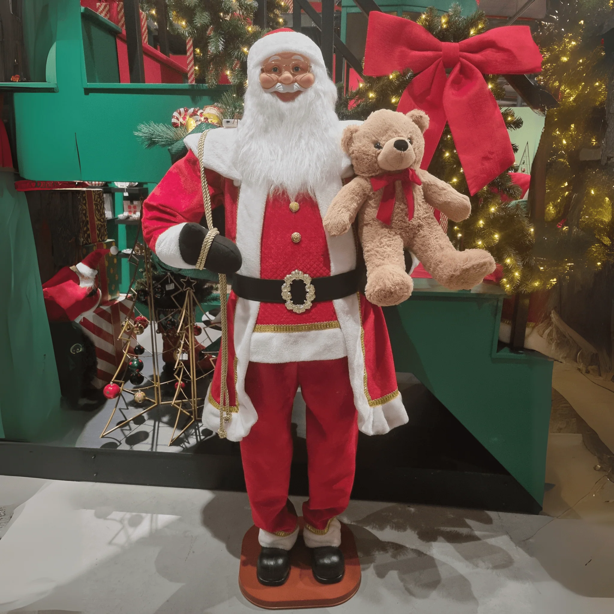 6ft Red Santa with Music and LED 180cm