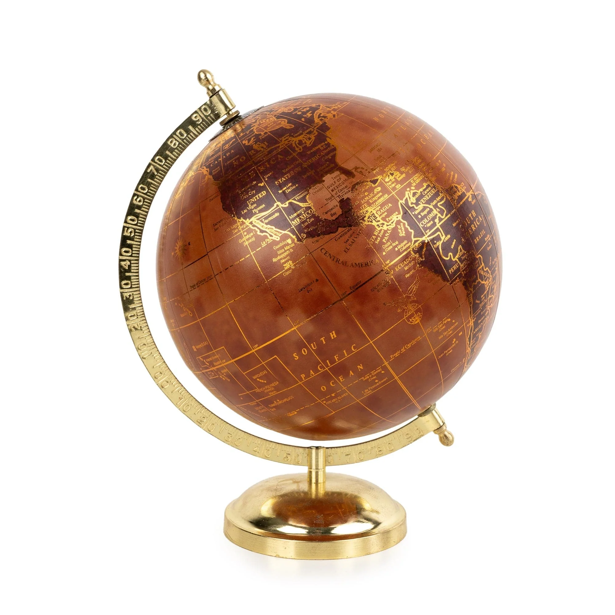 8" Globe - Terracotta and Golds
