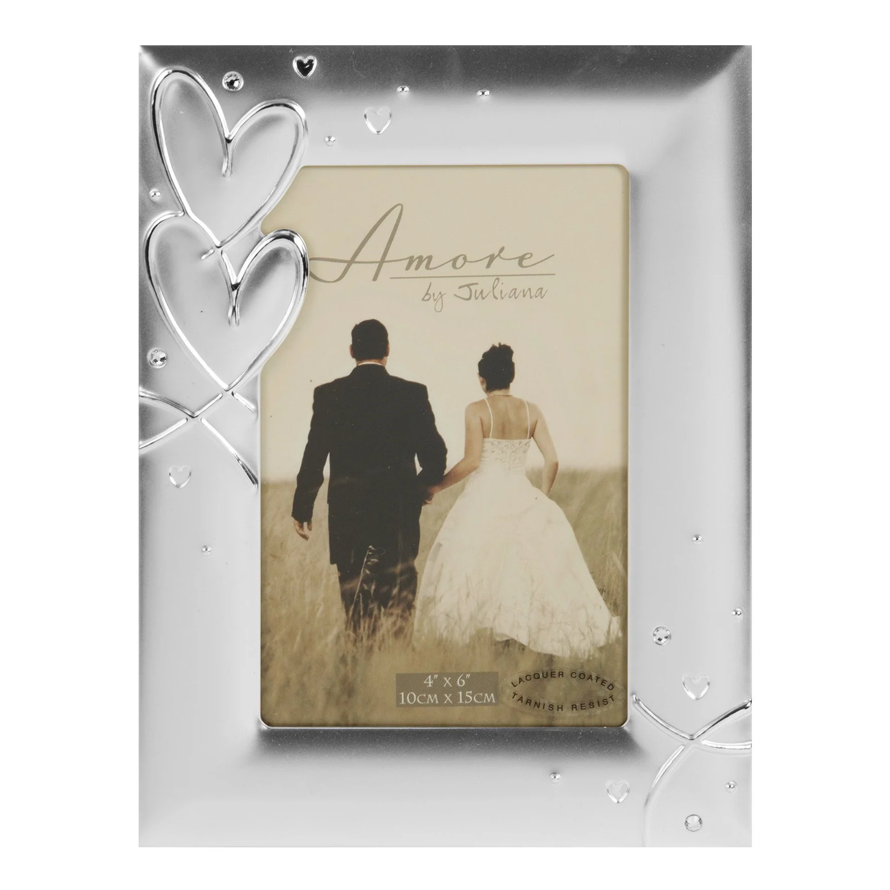8" x 10" - AMORE BY JULIANA® Silver Plated Photo Frame