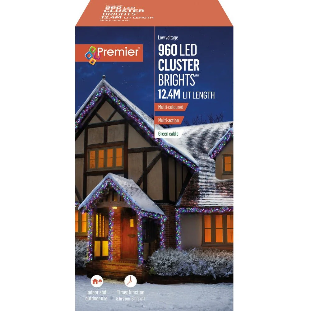 960 Led Multi | Action Clusterbrights With Timer | Multi | Coloured