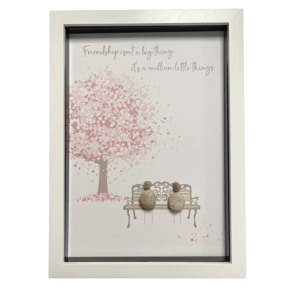 A4 Pebble Art Friendship isn't a big thing... - White