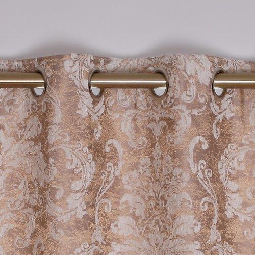 Abel 90" x 90" Salmon Interlined Eyelet Curtains