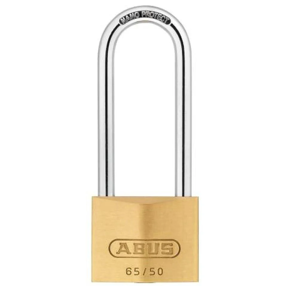 ABUS Mechanical - 65/50mm Brass Padlock 80mm Long Shackle