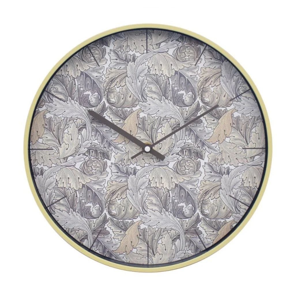 Acanthus Floral Wall Clock 31cm