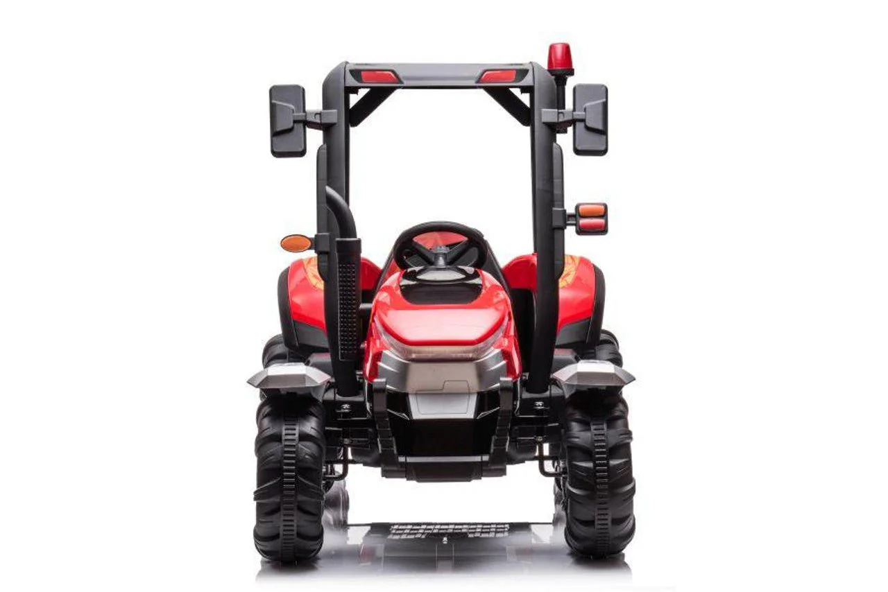 AgriPower 24V Electric Ride On Tractor with Trailer - Red - Image 2