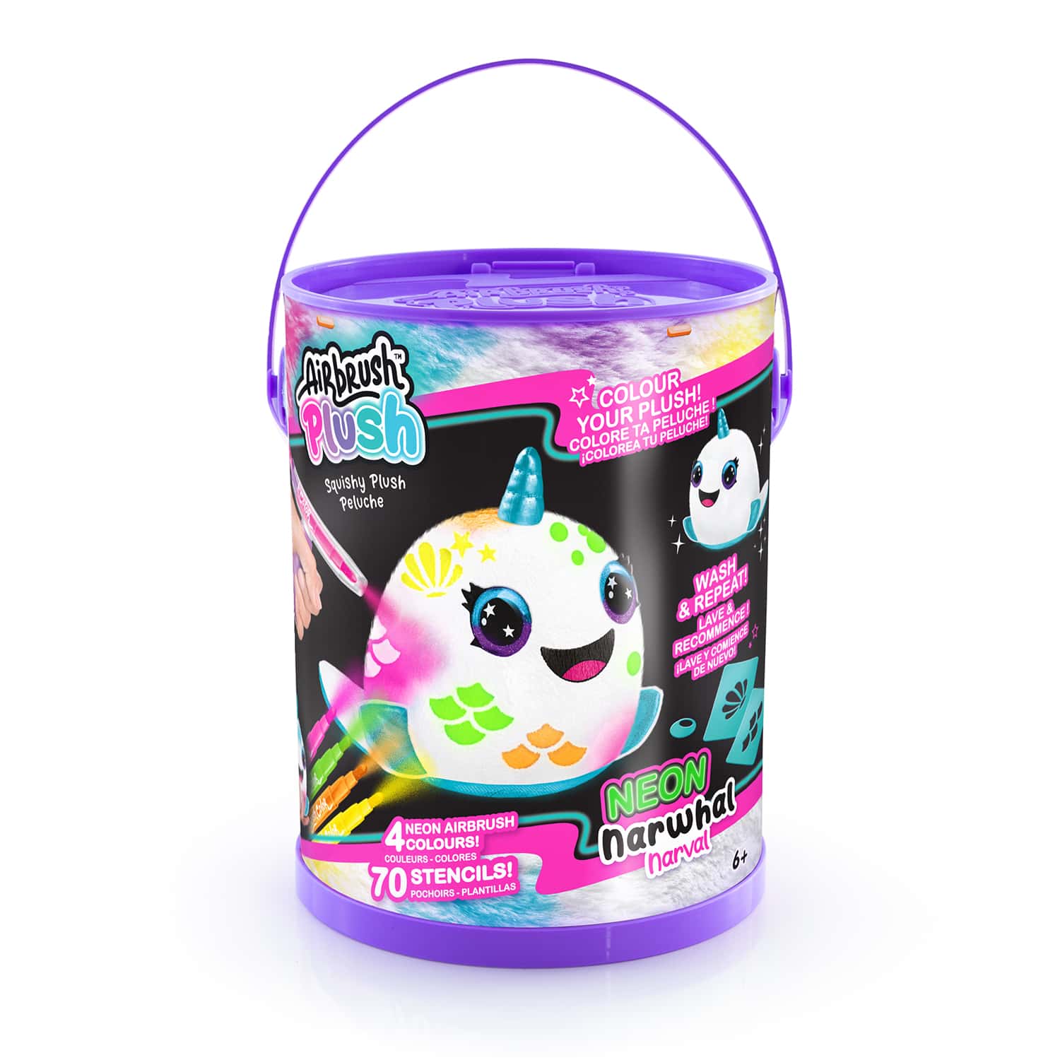 Airbrush Plush Squishy Plush Neon Assorted Styles - Image 2