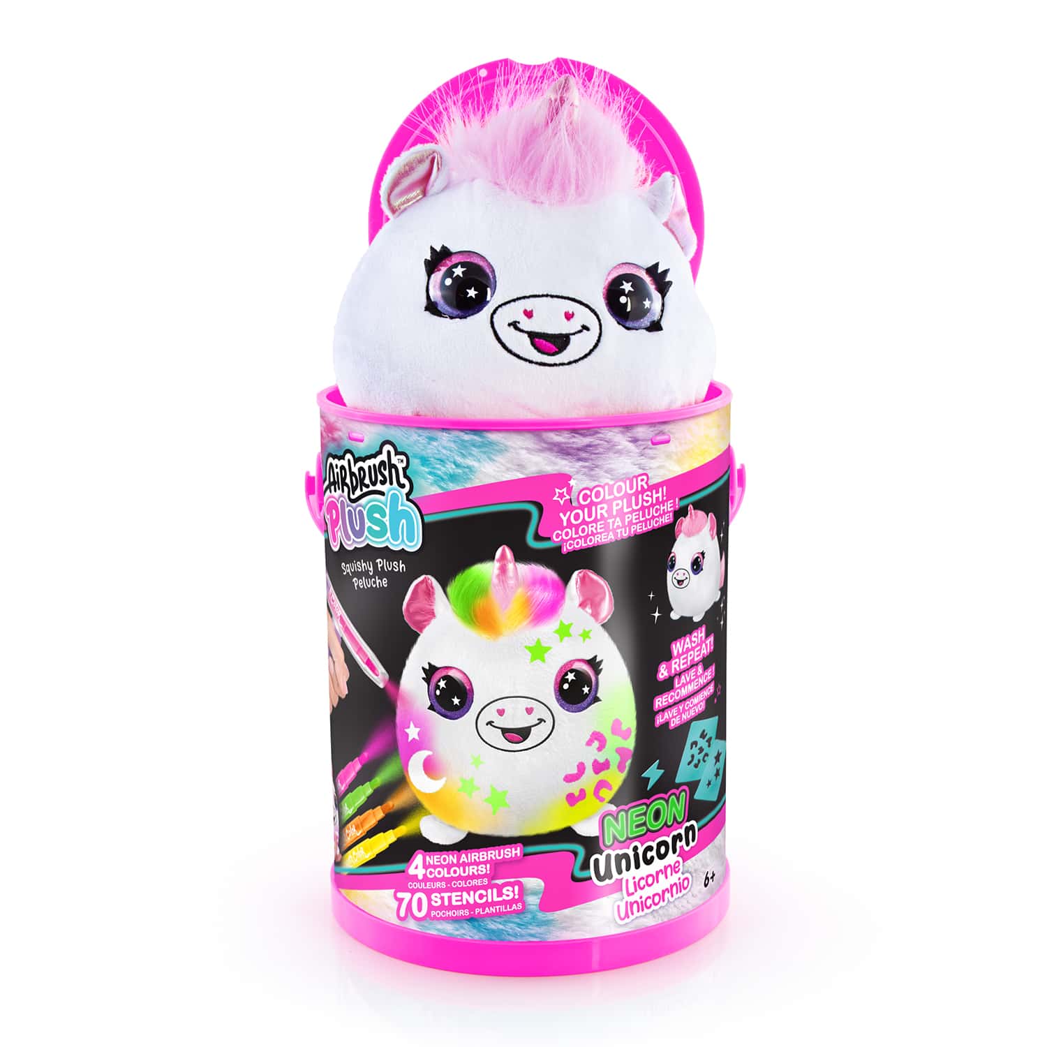 Airbrush Plush Squishy Plush Neon Assorted Styles - Image 3
