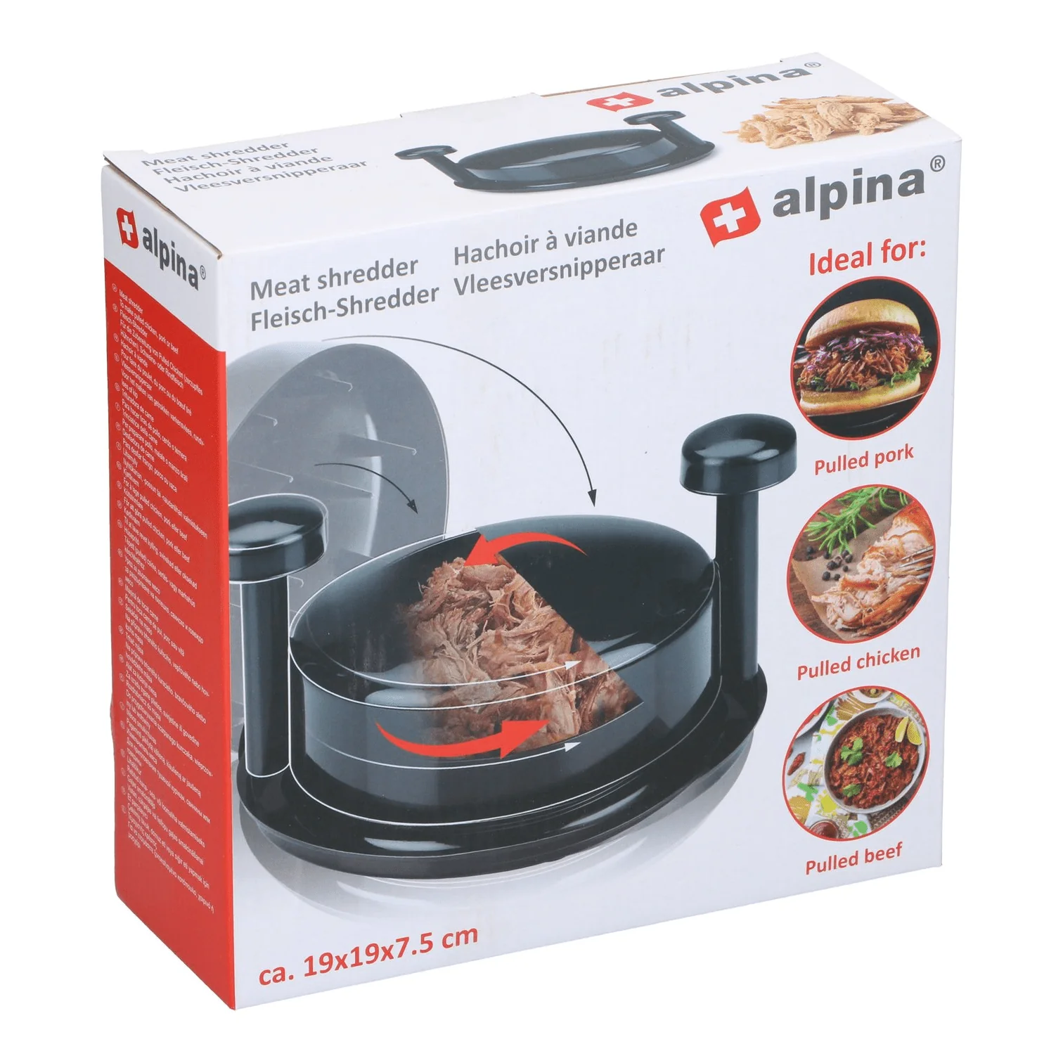ALPINA Meat Shredder 18.2 x 18.2 x 8cm