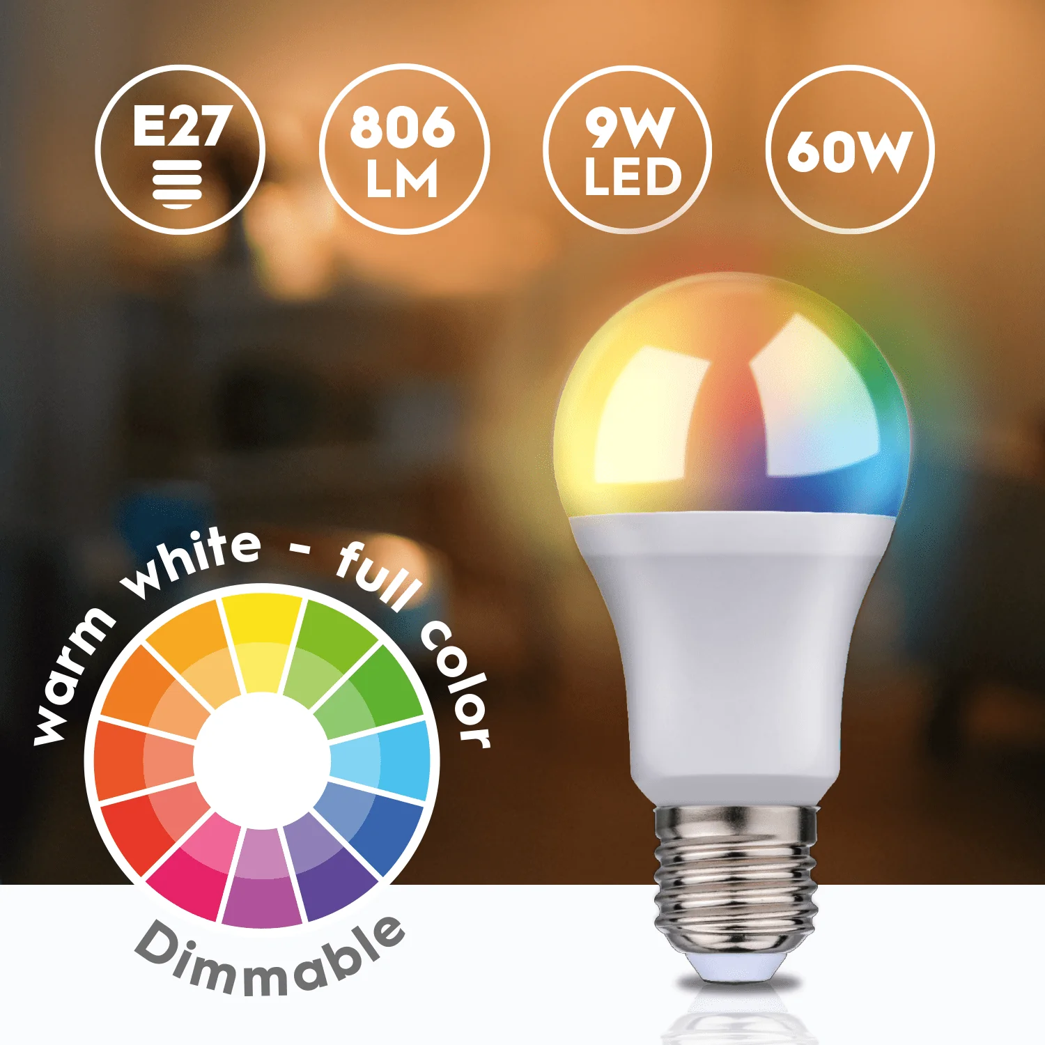 Alpina Smart Bulb RGB / Warm White E27 9W - Image 5