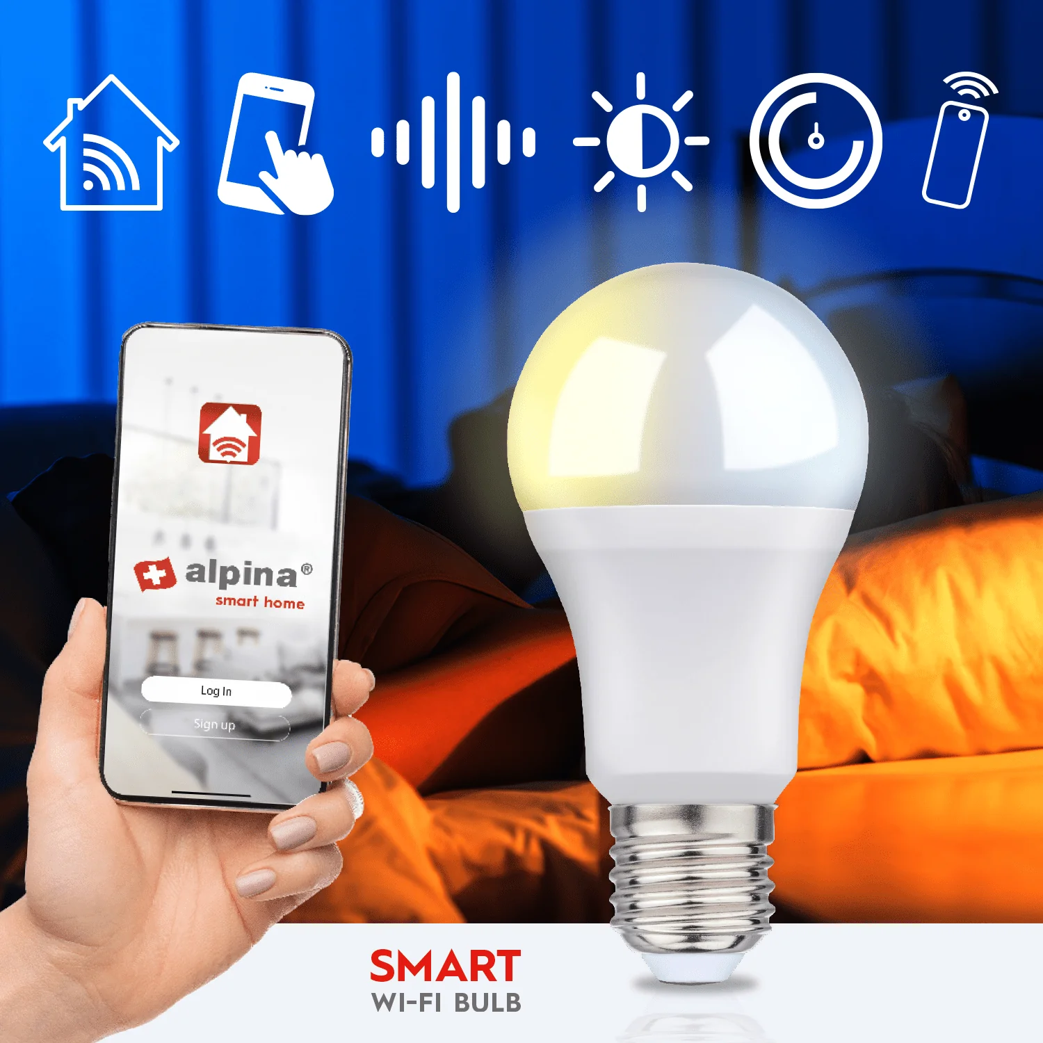 Alpina Smart Bulb Warm / Cool White E27 9W - Image 5