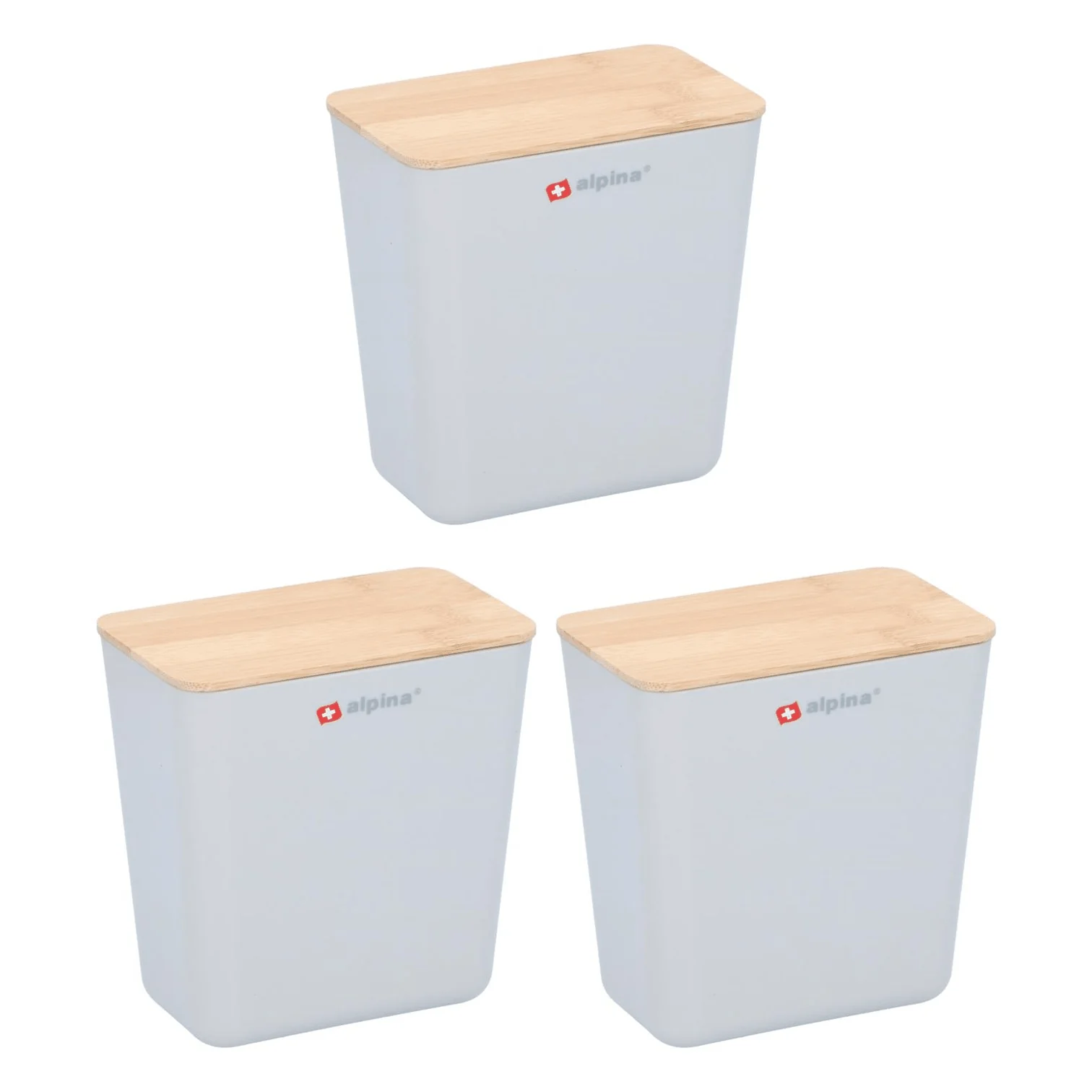 ALPINA Storage Box Set 1L 13.5 x 13 x 8cm Pack Of 3 - Image 2